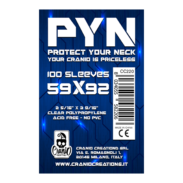 Cranio Creations CC218 PYN 100 Sleeves 63,5x88 : : Giochi e  giocattoli